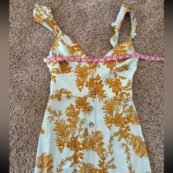 FREE PEOPLE SAGE COMBO BE THE ONE WIDE LEG JUMPSUIT size 4 - Picture 10 of 12